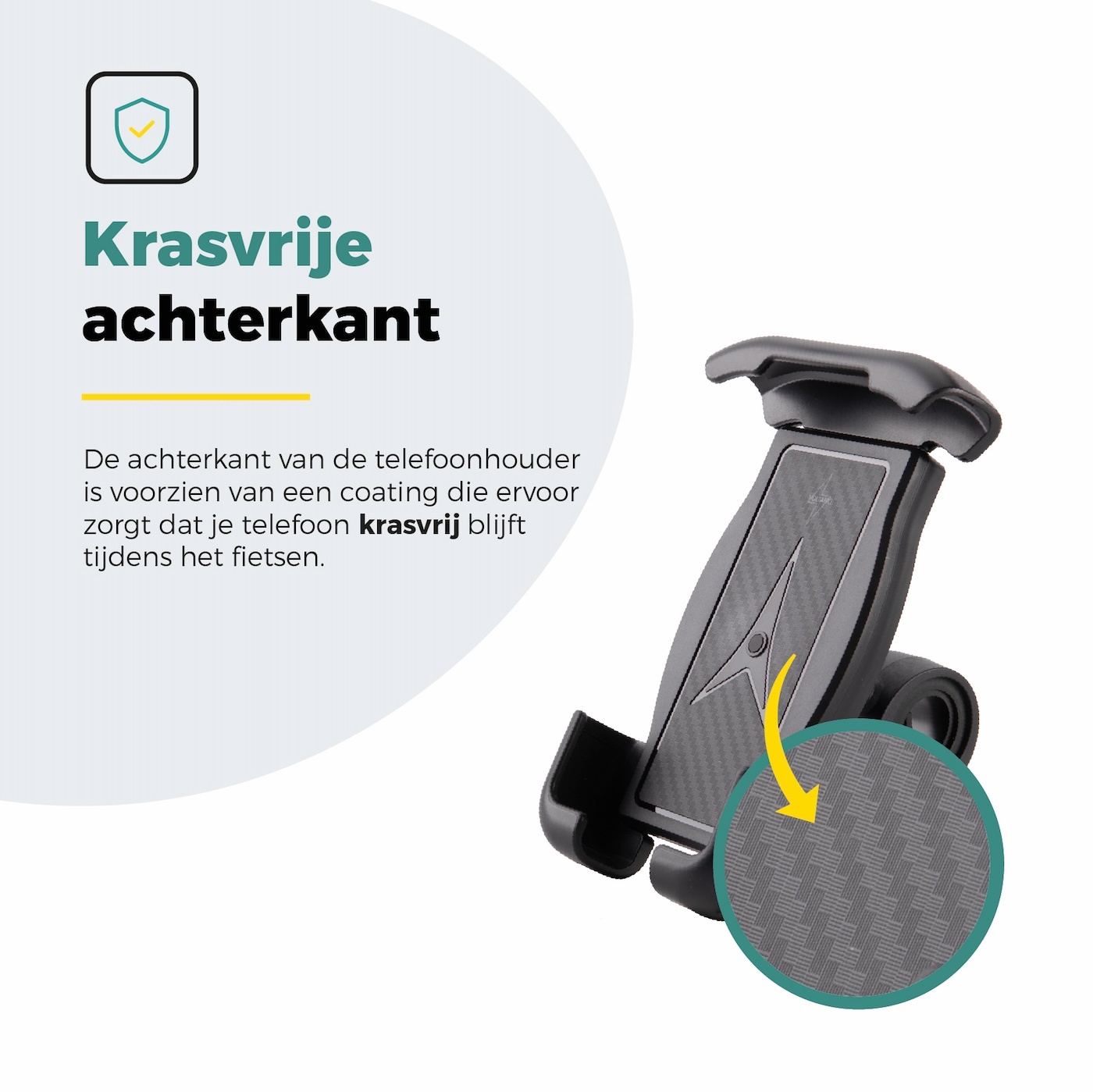 Voltano Classic Telefoonhouder Fiets - Zwart - Universeel