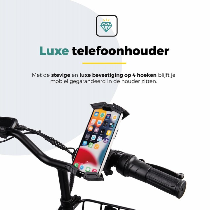 Voltano Future Telefoonhouder Fiets - Zwart - Universeel
