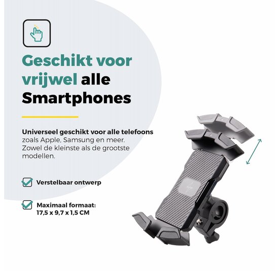 Voltano Future Telefoonhouder Fiets - Zwart - Universeel