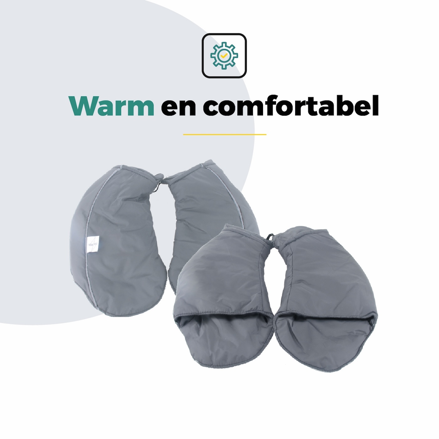 Voltano Set Handmoffen / Handwarmers Fiets - Grijs