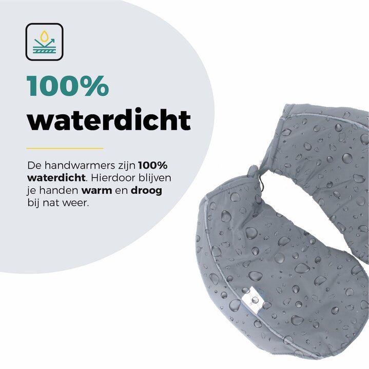 Voltano Set Handmoffen / Handwarmers Fiets - Grijs