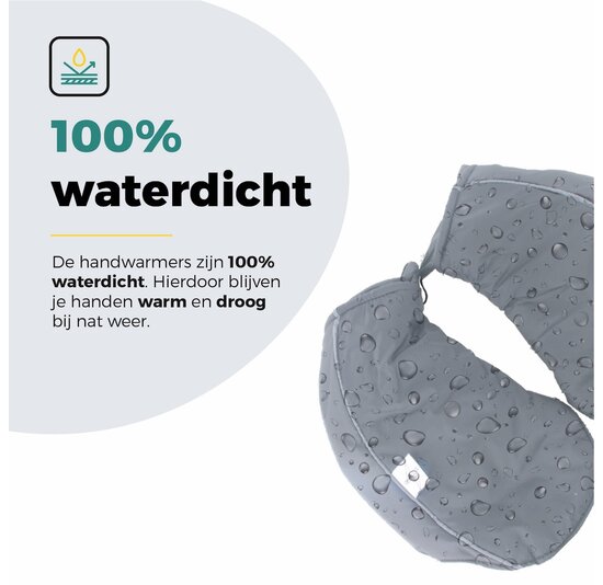 Voltano Set Handmoffen / Handwarmers Fiets - Grijs