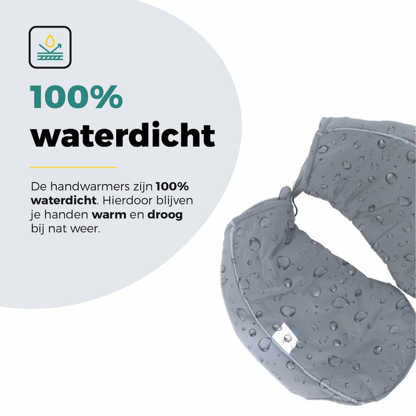 Voltano Set Handmoffen / Handwarmers Fiets - Grijs