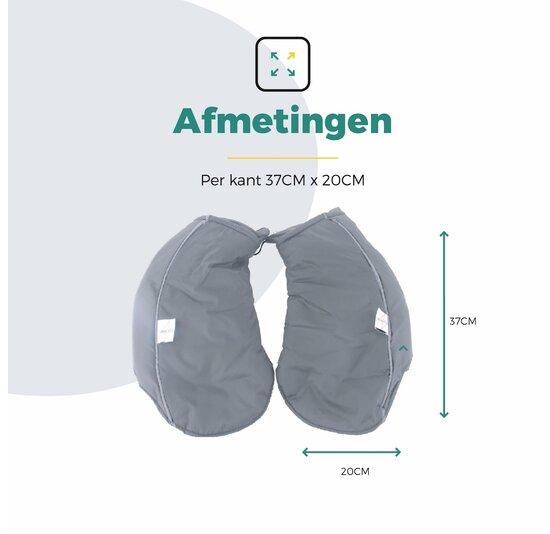 Voltano Set Handmoffen / Handwarmers Fiets - Grijs
