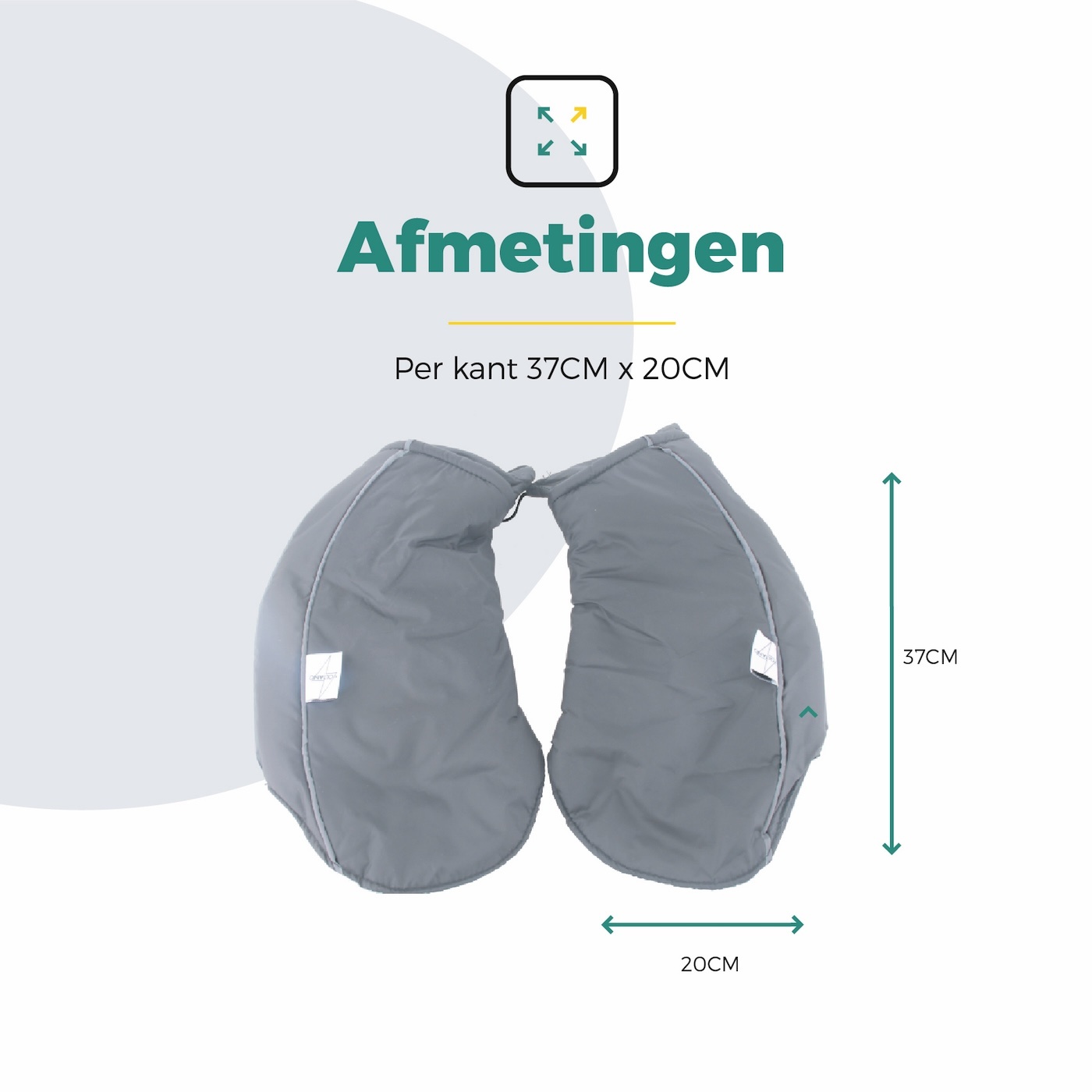Voltano Set Handmoffen / Handwarmers Fiets - Grijs