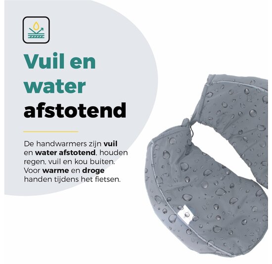 Voltano Set Handmoffen / Handwarmers Fiets - Grijs