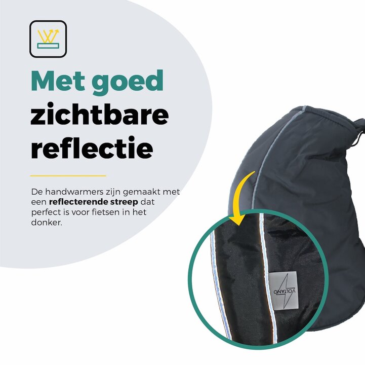 Voltano Set Handmoffen / Handwarmers Fiets - Zwart