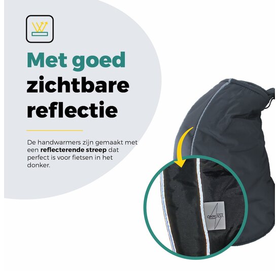 Voltano Set Handmoffen / Handwarmers Fiets - Zwart
