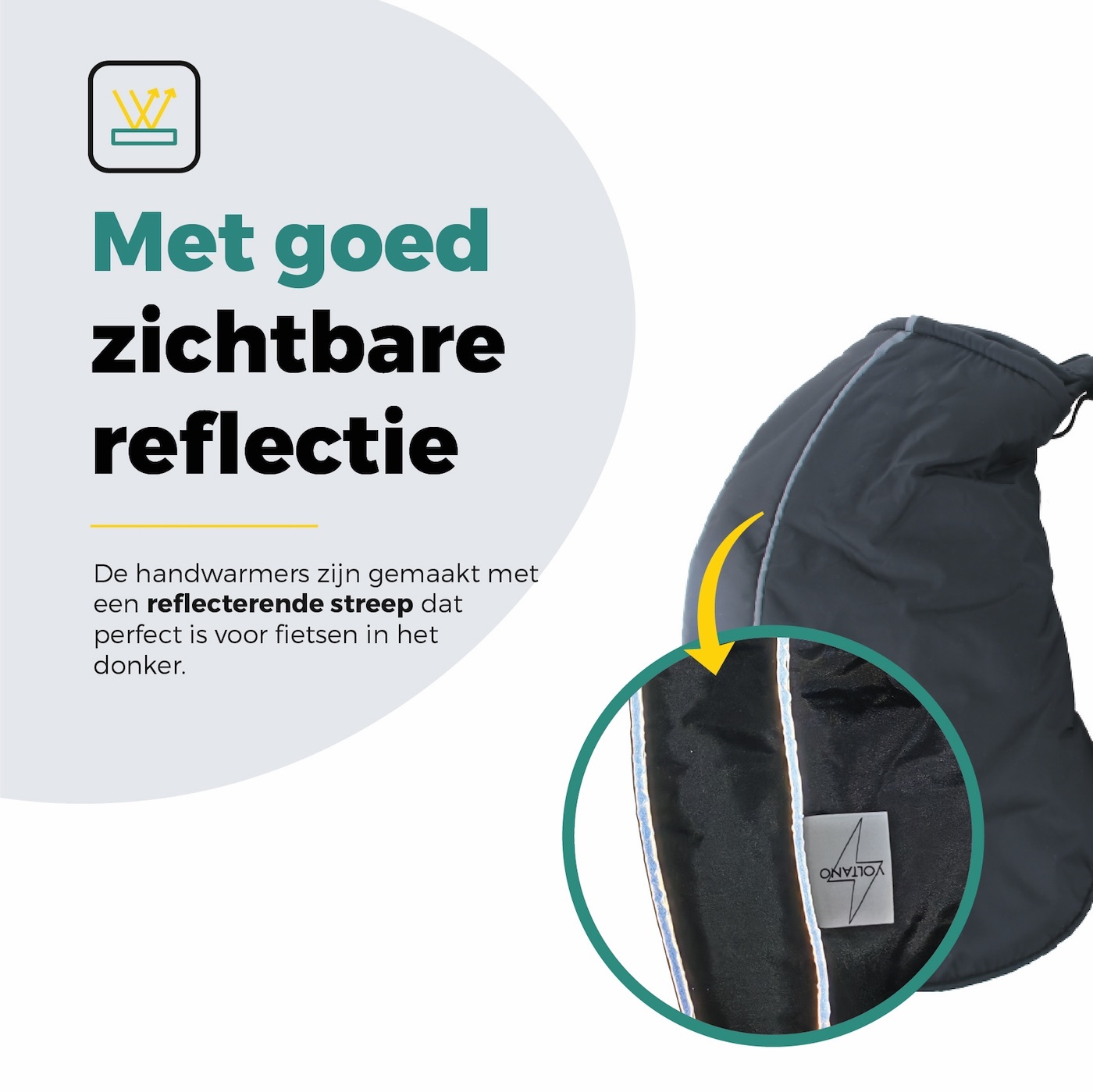 Voltano Set Handmoffen / Handwarmers Fiets - Zwart