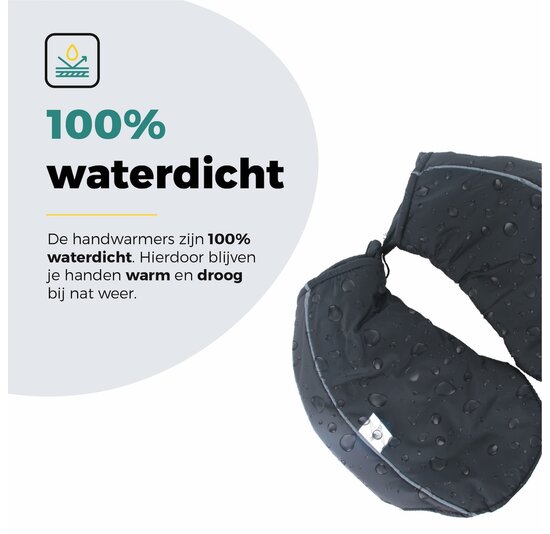 Voltano Set Handmoffen / Handwarmers Fiets - Zwart