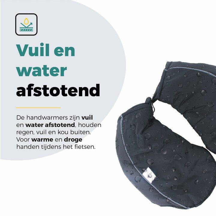 Voltano Set Handmoffen / Handwarmers Fiets - Zwart