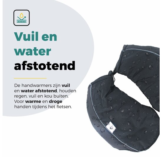 Voltano Set Handmoffen / Handwarmers Fiets - Zwart