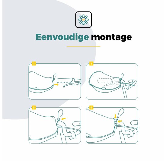 Voltano Set Handmoffen / Handwarmers Fiets - Zwart