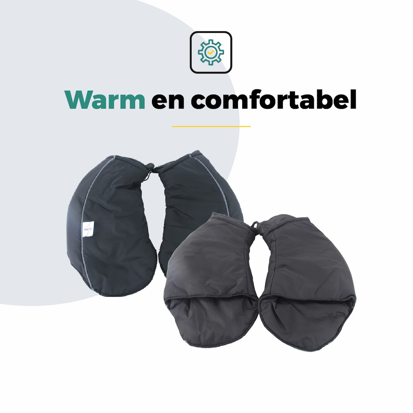 Voltano Set Handmoffen / Handwarmers Fiets - Zwart