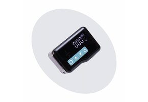 Voltano Mini Elektrische Fietspomp / Bandenpomp - Zwart / Ijsblauw