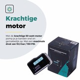 Voltano Mini Elektrische Fietspomp / Bandenpomp - Zwart / Ijsblauw