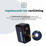 Voltano Mini Elektrische Fietspomp / Bandenpomp - Zwart / Ijsblauw