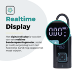 Voltano Elektrische Fietspomp / Bandenpomp - Zwart / Ijsblauw