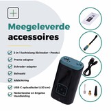 Voltano Elektrische Fietspomp / Bandenpomp - Zwart / Ijsblauw