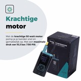 Voltano Elektrische Fietspomp / Bandenpomp - Zwart / Ijsblauw