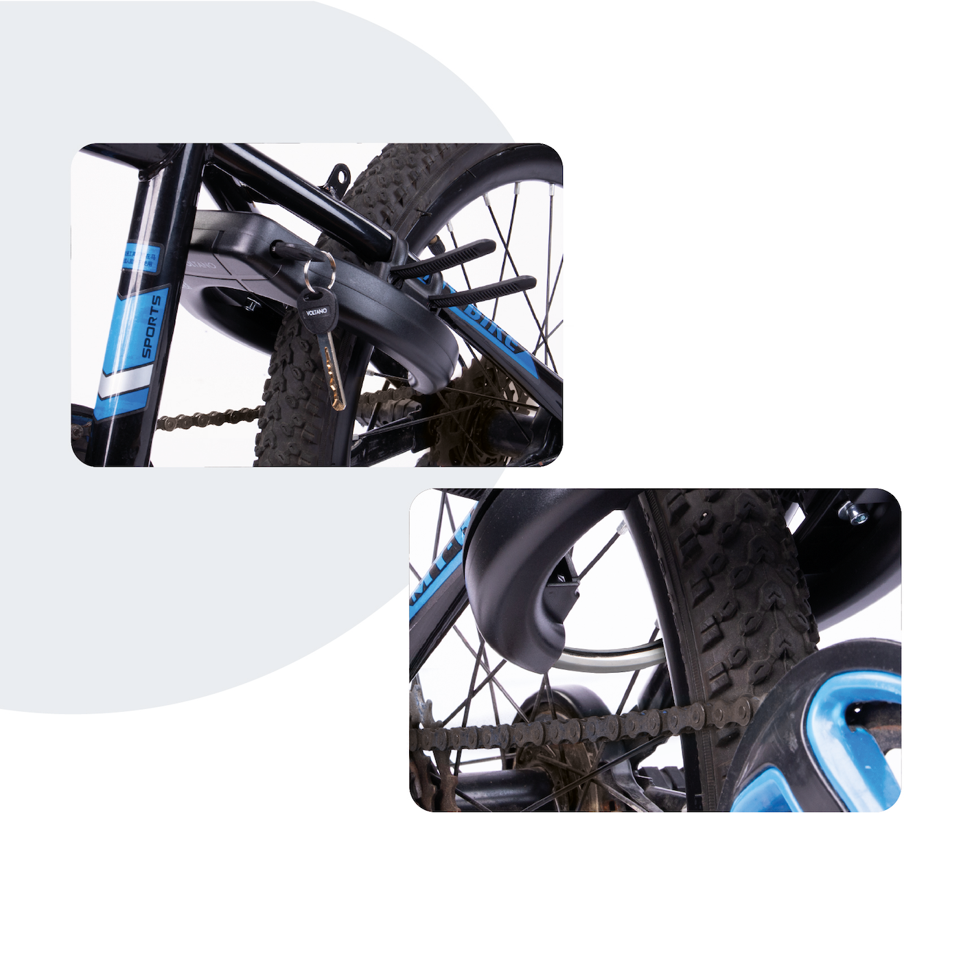Voltano ART2 Fiets Ringslot XXL - Zwart - Extra Breed