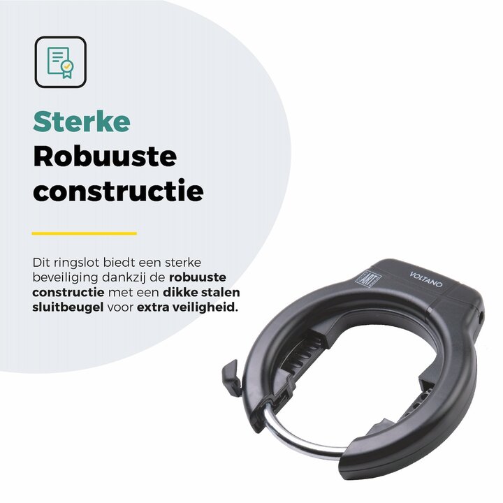 Voltano ART2 Fiets Ringslot XXL - Zwart - Extra Breed