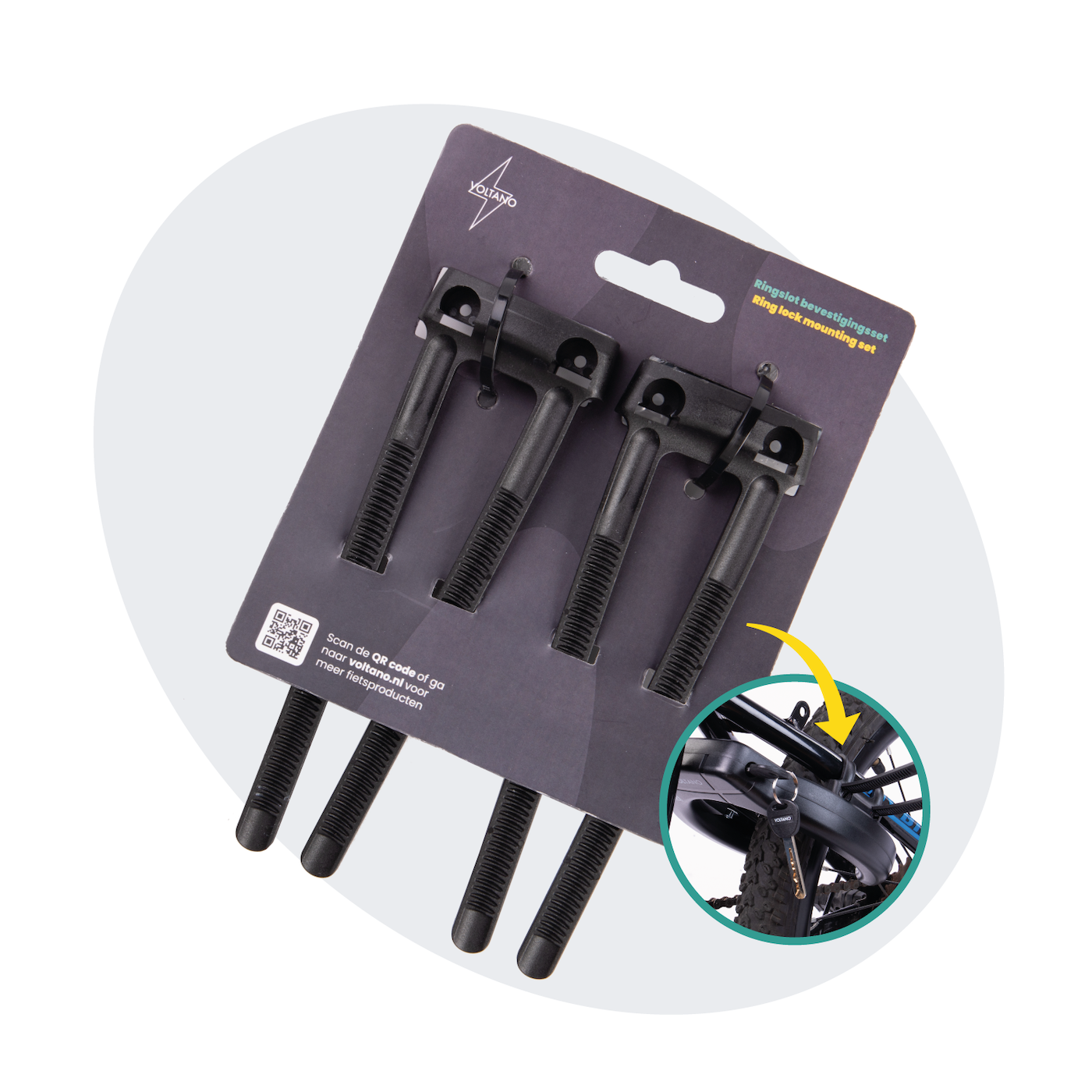 Voltano Ringslot Bevestigingsset - Zwart