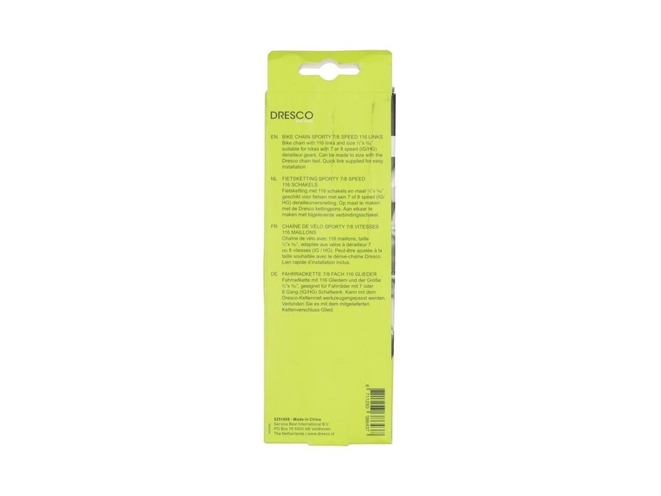 Dresco Sporty Fietsketting - 7/8 Speed - 116 Schakels