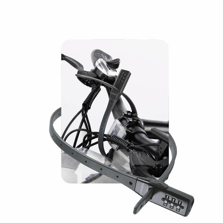 Voltano Accuslot Bagagedrager - Fietshelm / Tas Codeslot - Zwart - Reisslot