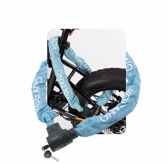 Voltano ART4 Kettingslot Solid - Ice Blauw - 110 CM - Vaste Slotkop