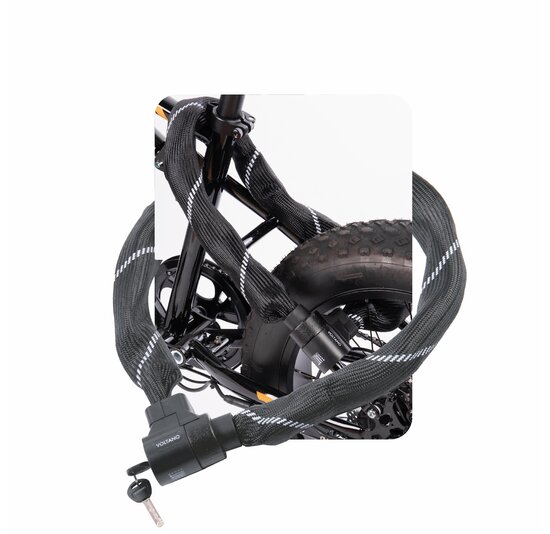 Voltano ART4 Kettingslot Solid - Zwart - 110 CM - Vaste Slotkop