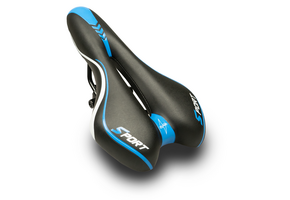 Voltano Sport Fietszadel – Zwart / Blauw