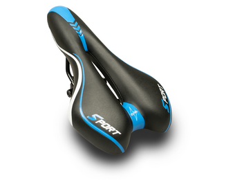 Voltano Sport Fietszadel – Zwart / Blauw