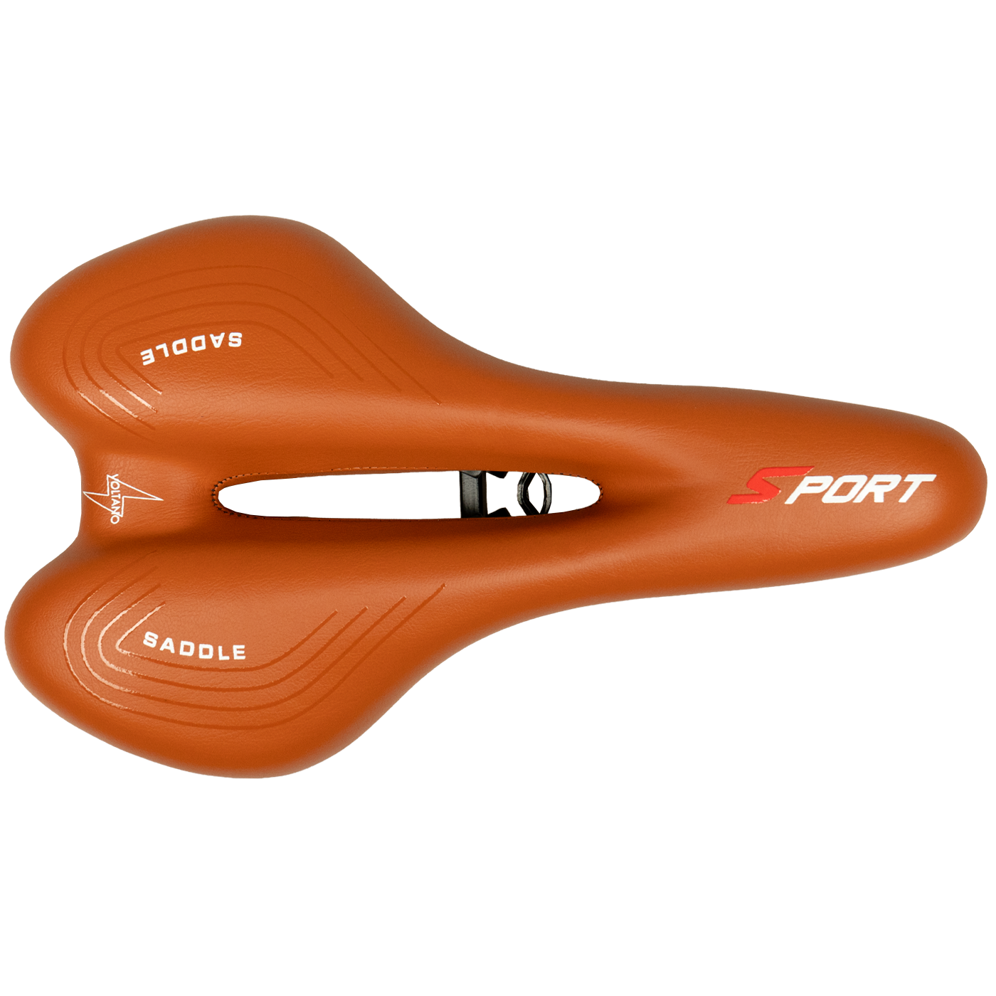 Voltano Sport Trekking Fietszadel - Unisex - Bruin