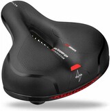 Voltano Fietszadel Met Gelpads - Zwart/Rood - Unisex - Gratis Zadelstrop