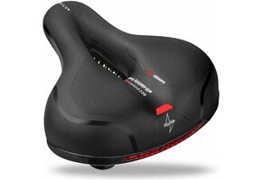 Voltano Fietszadel Met Gelpads - Zwart/Rood