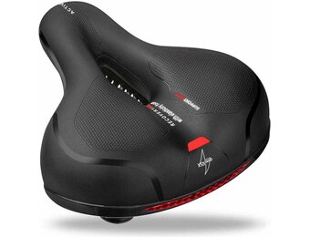 Voltano Fietszadel Met Gelpads - Zwart/Rood