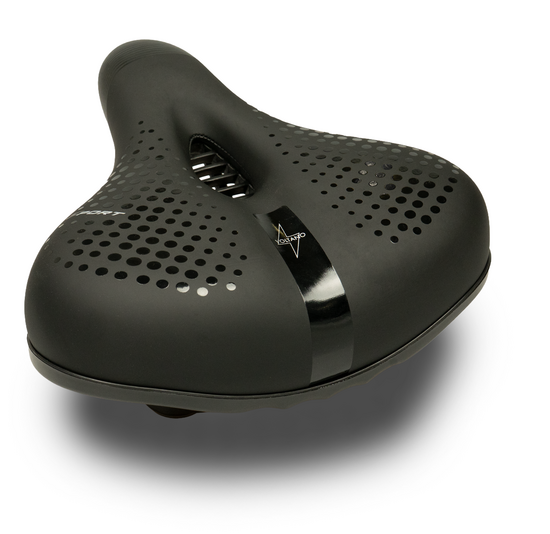 Voltano Pro Gel Fietszadel - Met Uitsparing - Zwart - Unisex