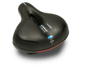 Voltano Fietszadel Met Gelpads - Zwart/Blauw
