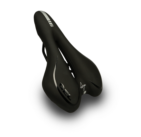 Voltano Gel Fietszadel Met Uitsparing - Zwart - Trekking - Incl. Zadelstrop - Unisex