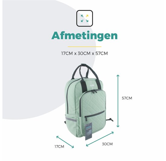 Voltano Daily Enkele Fietstas / Rugtas - Mint groen - Enkele Pakaftas - 100% Waterdicht