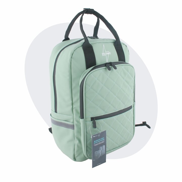 Voltano Daily Enkele Fietstas / Rugtas - Mint groen - Enkele Pakaftas - 100% Waterdicht