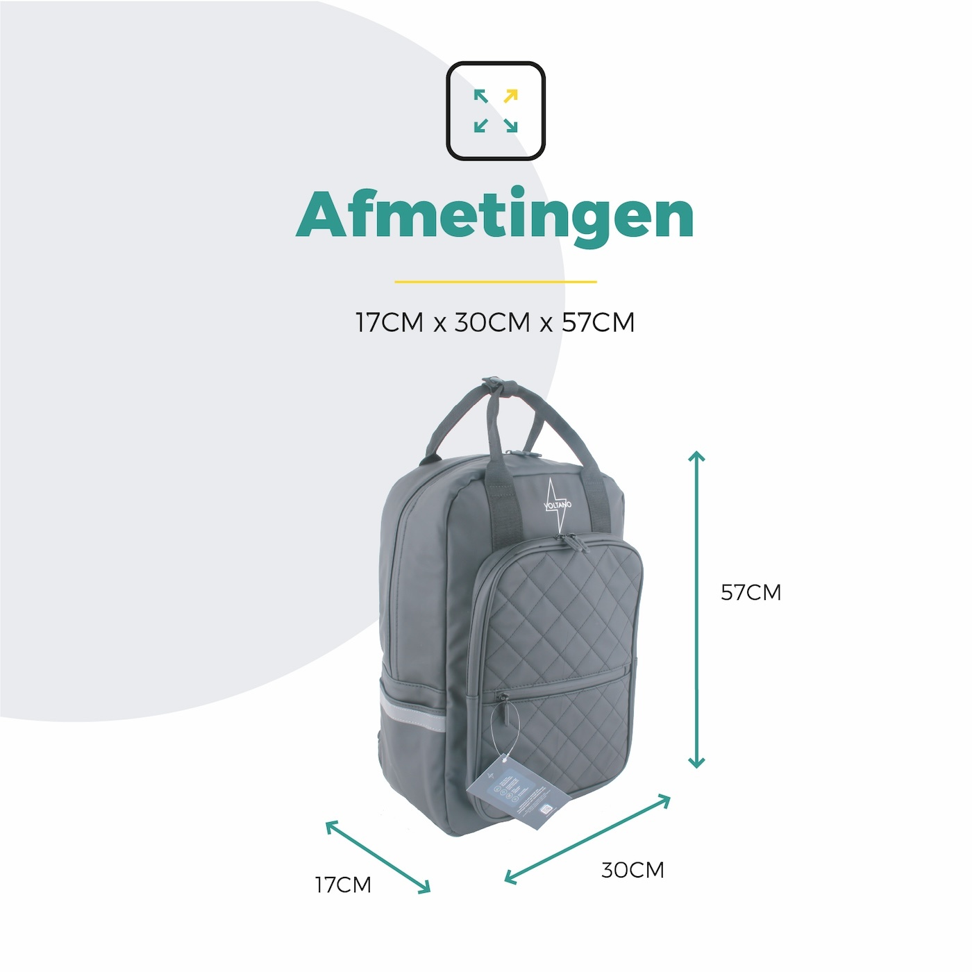 Voltano Daily Enkele Fietstas / Rugtas - Zwart - Enkele Pakaftas - 100% Waterdicht