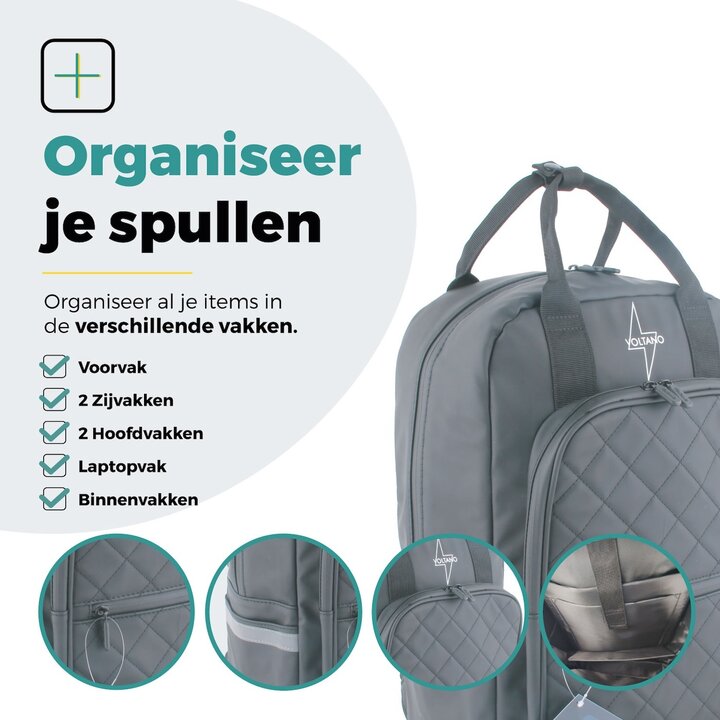 Voltano Daily Enkele Fietstas / Rugtas - Zwart - Enkele Pakaftas - 100% Waterdicht