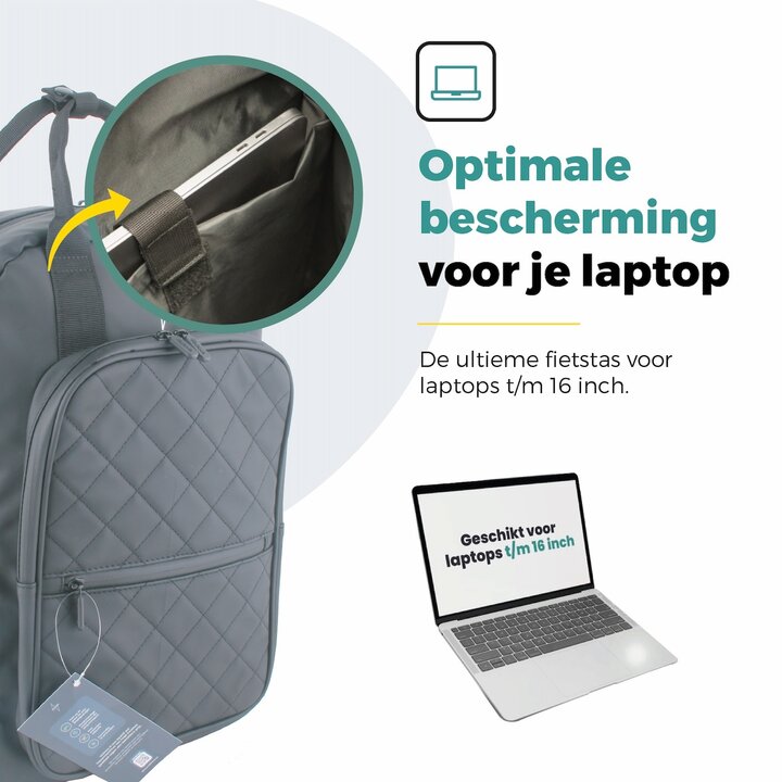 Voltano Daily Enkele Fietstas / Rugtas - Zwart - Enkele Pakaftas - 100% Waterdicht