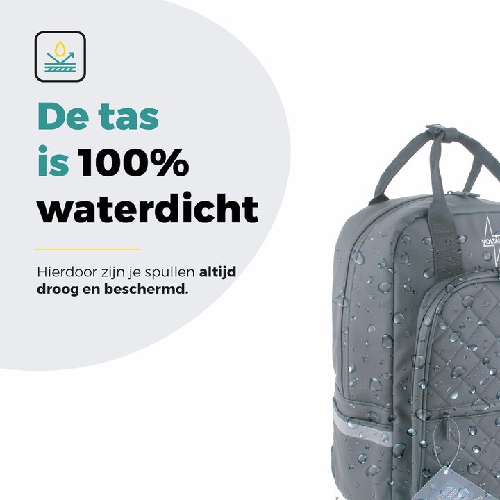 Voltano Daily Enkele Fietstas / Rugtas - Zwart - Enkele Pakaftas - 100% Waterdicht