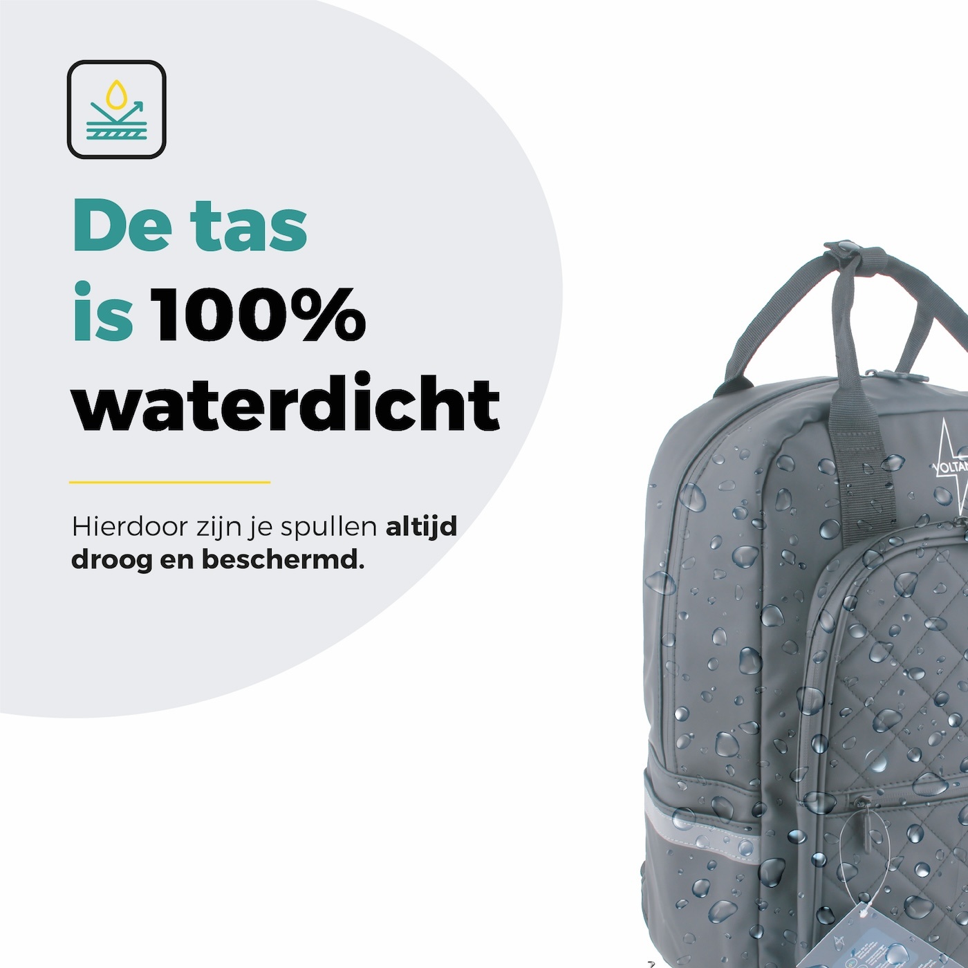 Voltano Daily Enkele Fietstas / Rugtas - Zwart - Enkele Pakaftas - 100% Waterdicht