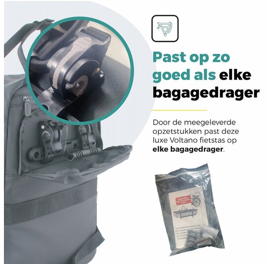 Voltano Daily Enkele Fietstas / Rugtas - Zwart - Enkele Pakaftas - 100% Waterdicht