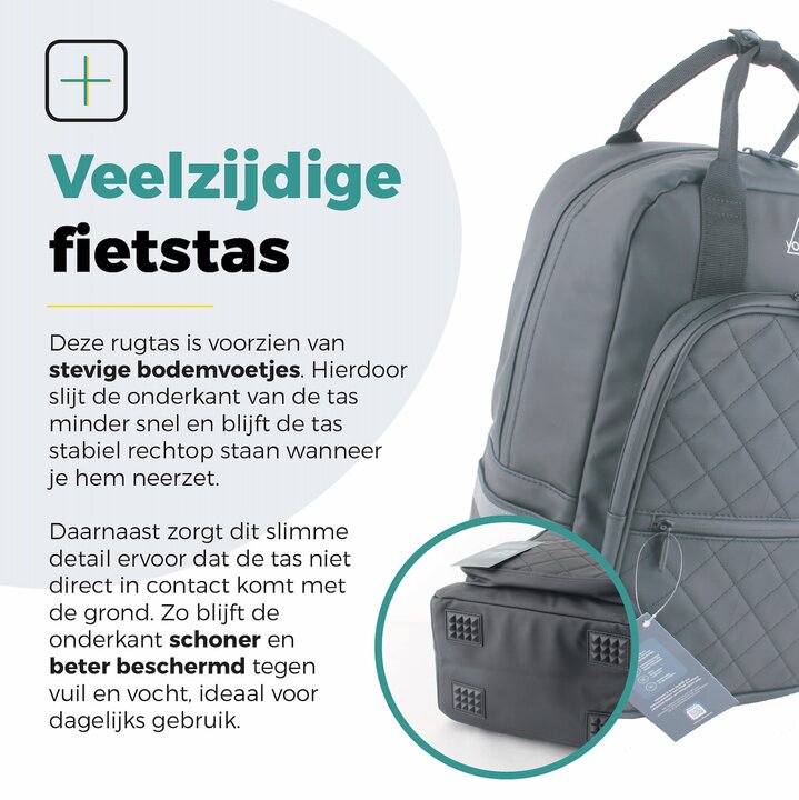 Voltano Daily Enkele Fietstas / Rugtas - Zwart - Enkele Pakaftas - 100% Waterdicht