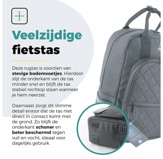 Voltano Daily Enkele Fietstas / Rugtas - Zwart - Enkele Pakaftas - 100% Waterdicht